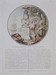 Indépendance des États-Unis, gravé par L. Roger, 1786